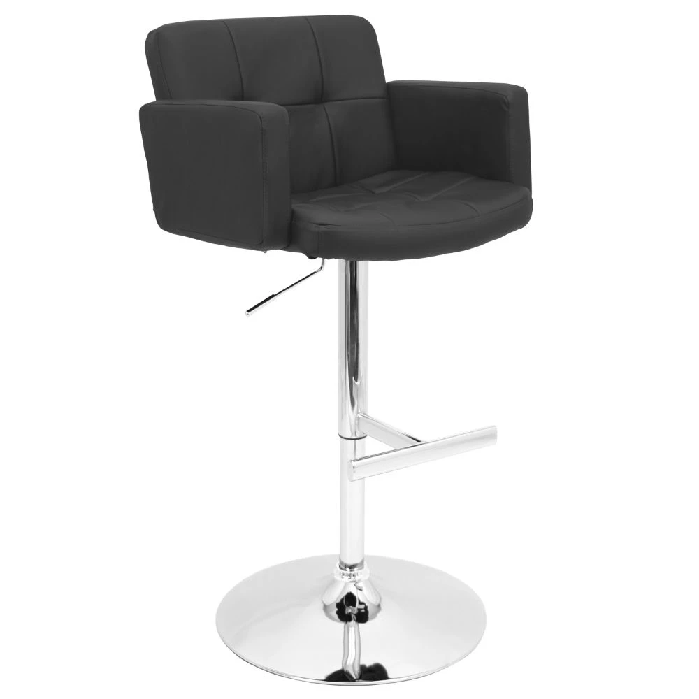 BS-TW-STOUT-BK Stout Height Adjustable Barstool with Swivel