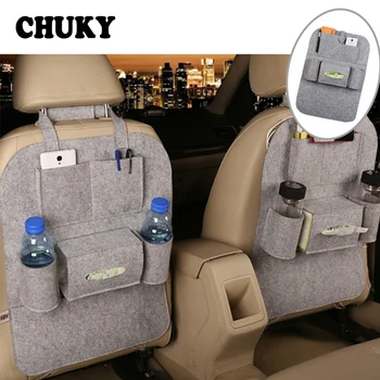 

CHUKY 1x Car Styling Rear seat storage bag For Volkswagen VW Polo 4 5 7 6 Passat B6 B5 Citroen c4 c5 c3 Kia rio ceed Accessories