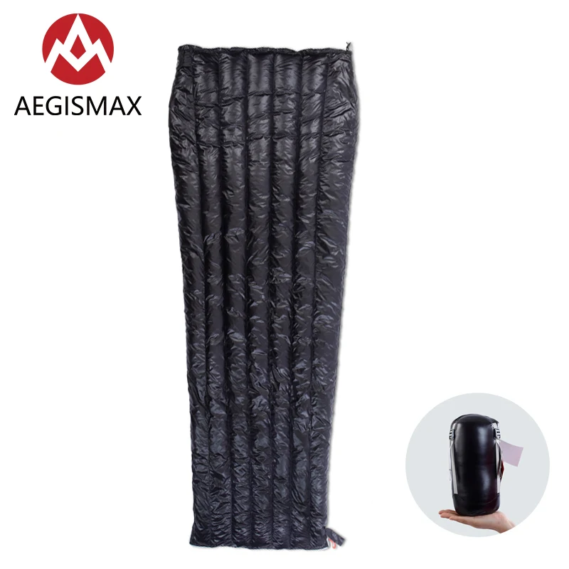 Длинный походный конверт AEGISMAX E 200x80 см тип конверта 800FP белый гусиный пух