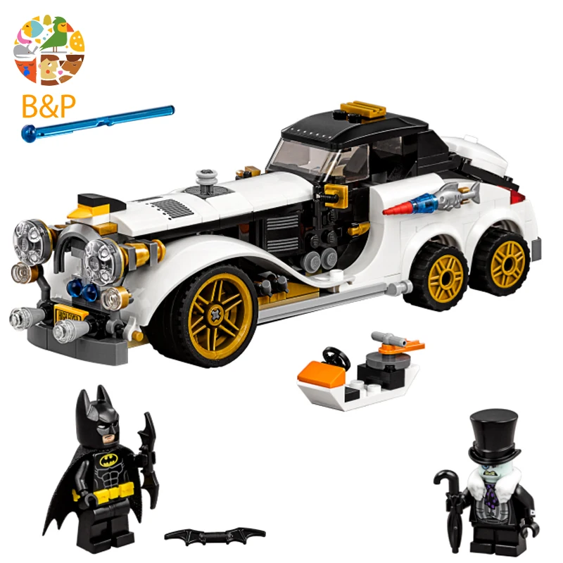 

lepin Legoing 70911 305pcs Batman series The Penguin Arctic Roller Penguin Man-Bat Building Blocks Toys For Children 07047