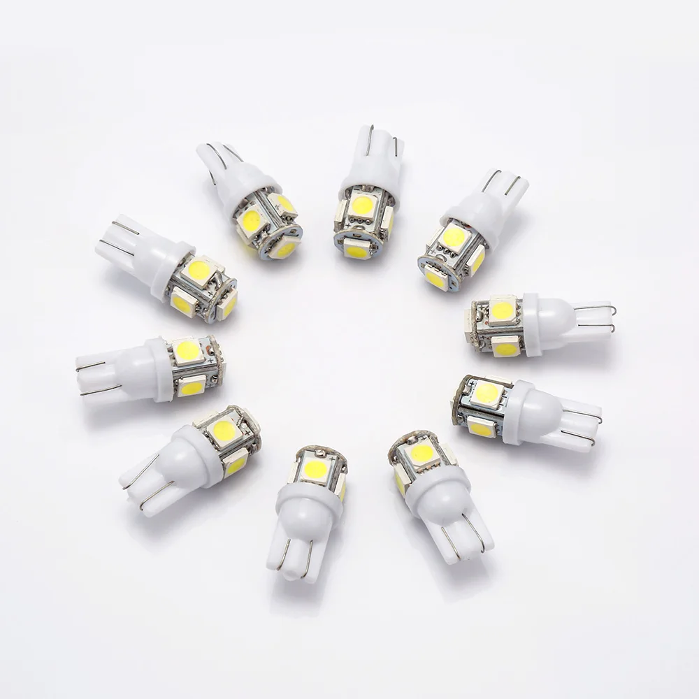 10 шт. светодиодный светодиодные лампы T10 W5W 5050 5 SMD 194 168|t10 smd|interior led lampsinterior light |