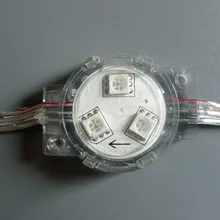 20 штук 30 мм Диаметр DC12 WS2811 пикселей с прозрачной крышкой; 3 шт. 5050 led внутри; 0,72 W
