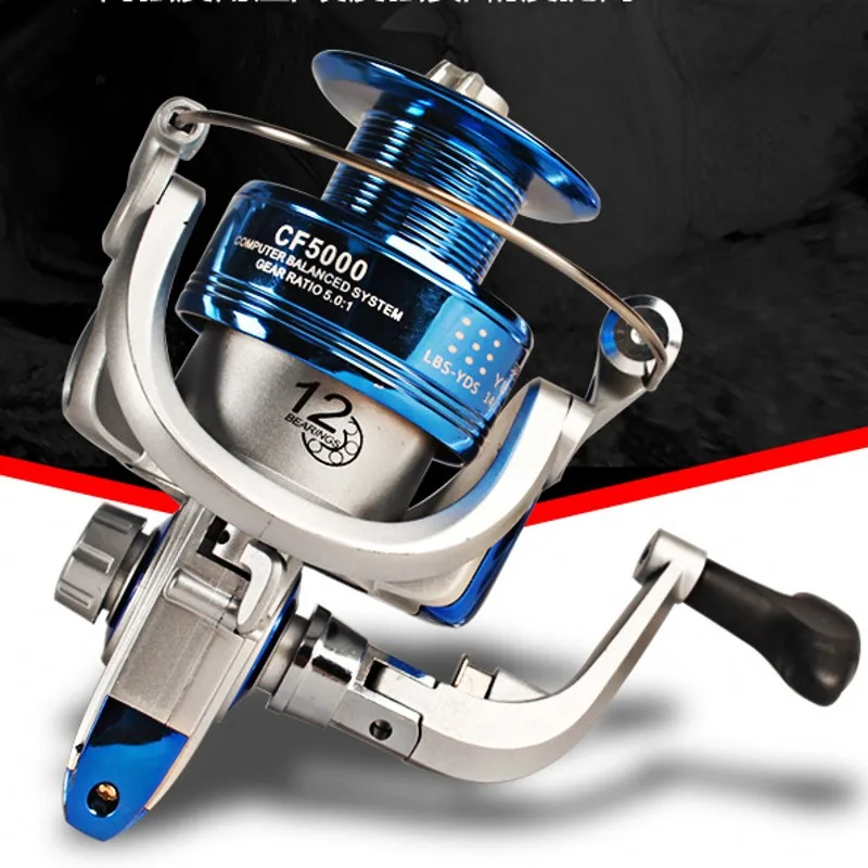 

Metal Spinning Fishing Reel 5.5;1 Large Lure Bait Cast Long Shot Rod Reels Sea Boat Raft Angling for Trout Bass Carp Fish