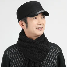 Мужской зимний теплый шерстяной Регулируемый классический стиль простой плоский винтажный армейский головной убор ветрозащитная военная шляпа, бейсбольная кепка