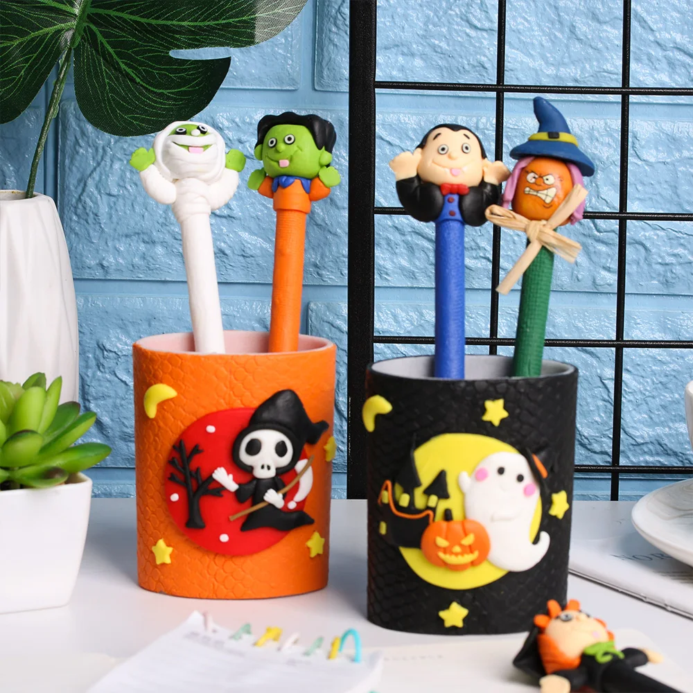 

Halloween Creative Pencil Case Pumpkin Pen Holder stationery Bag Storage Box Gift Desktop Decor