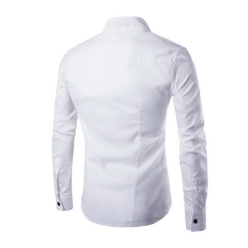 CYSINCOS Camisas Персонализированная Асимметричная Мужская Повседневная рубашка с косой пуговицей Новая мужская Тонкая рубашка с длинным рукавом мужская рубашка