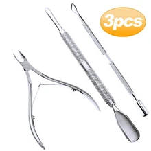 3 шт./лот маникюрные инструменты для дизайна ногтей набор из нержавеющей стали щипчики для кутикул кусачки машинка для стрижки ногтей резак из нержавеющей стали