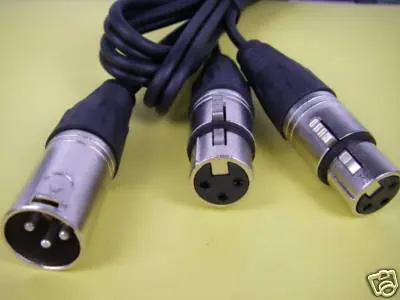 XLR-M штекер на два XLR-F разъем Y кабель 1 м