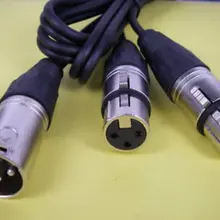 XLR-M штекер на два XLR-F разъем Y кабель 1 м