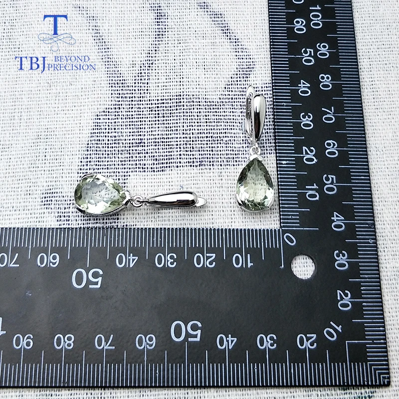 Cena Duże kolczyki wiszące z naturalna zieleń ametyst kamień 925 sterling silver fine jewelry dla kobiet czarny piątek i prezent na boże narodzenie