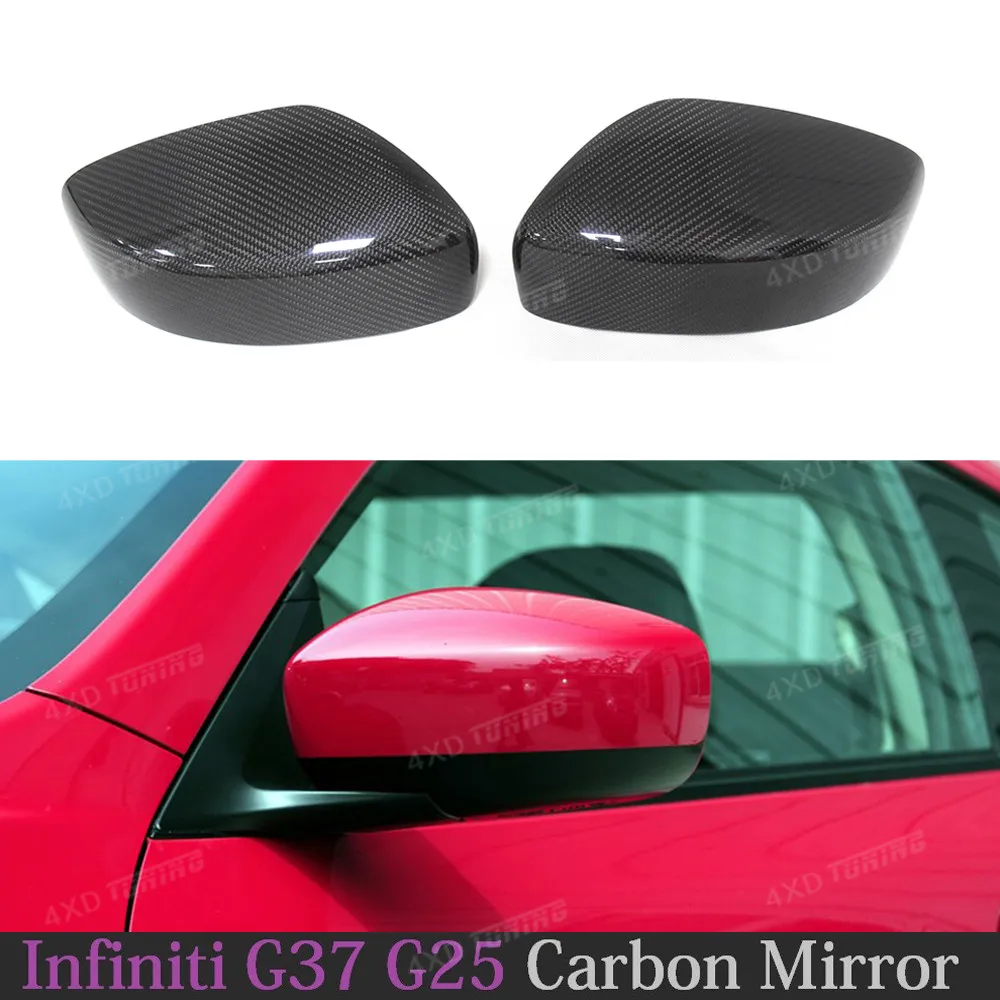 For Infiniti Coupe & Sedan G Series G37 G25 Carbon Fiber Rear Side View