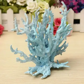 

New High Quality Fish Tank Aquarium Artificial Plastic Coral Home Decor Fish Tank Aquarium Light Blue Coral Decoration #21