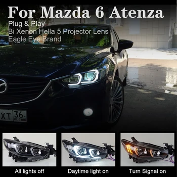 

Car Styling for Mazda 6 Atenza Headlights 2013-2018 New Mazda6 LED Headlight LED DRL Hella 5 Bi-Xenon Projector Lens Hid D2H