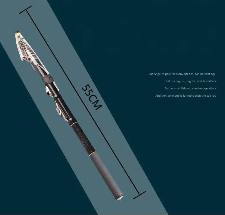 

1.8M 2.1M 2.4M 2.7M 3.0M 3.6M Portable Telescopic Fishing Rod Spinning Hand Fishing Tackle Light Short Rock Fishing Rod Carbon
