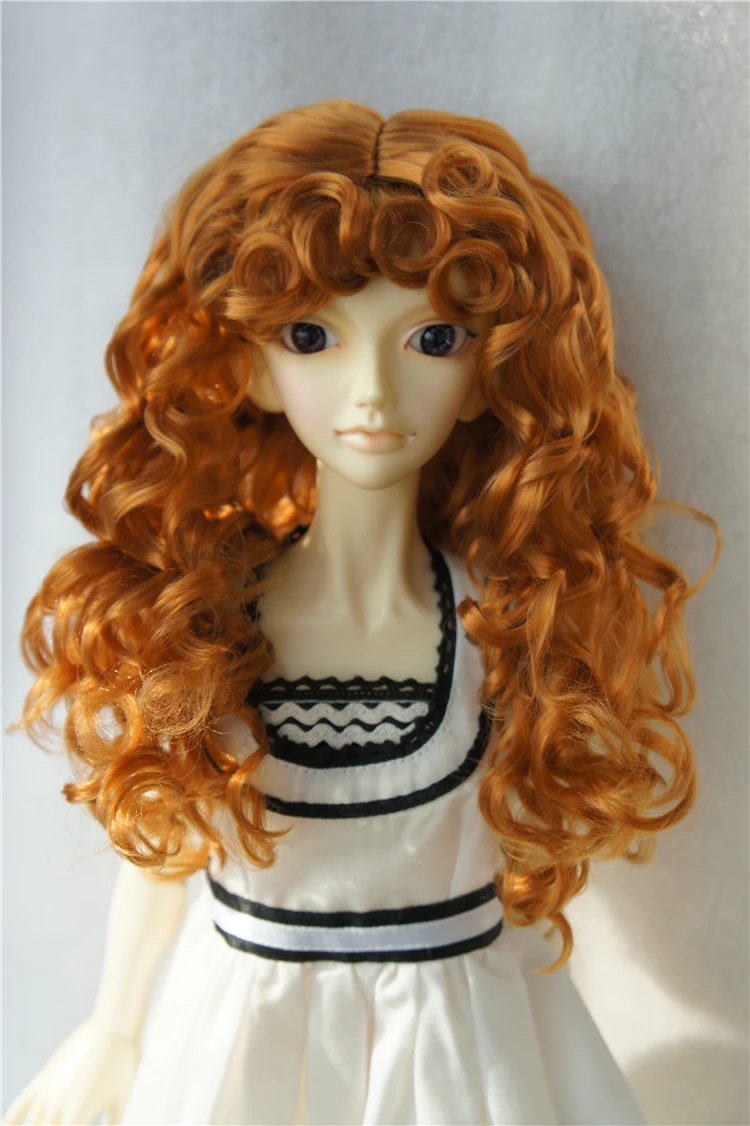 JD031 SD doll wigs, 1/3 Long curly wig synthetic Mohair wig for BJD doll 8 9inch doll