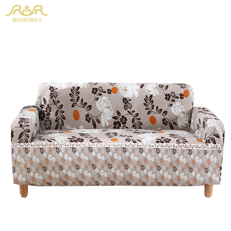 

Floral Printed Couch Cover Single Chair Double Three Seater Sectional L Shape Sofa Cover Towel Stretch Elastic Cotton Slipcovers