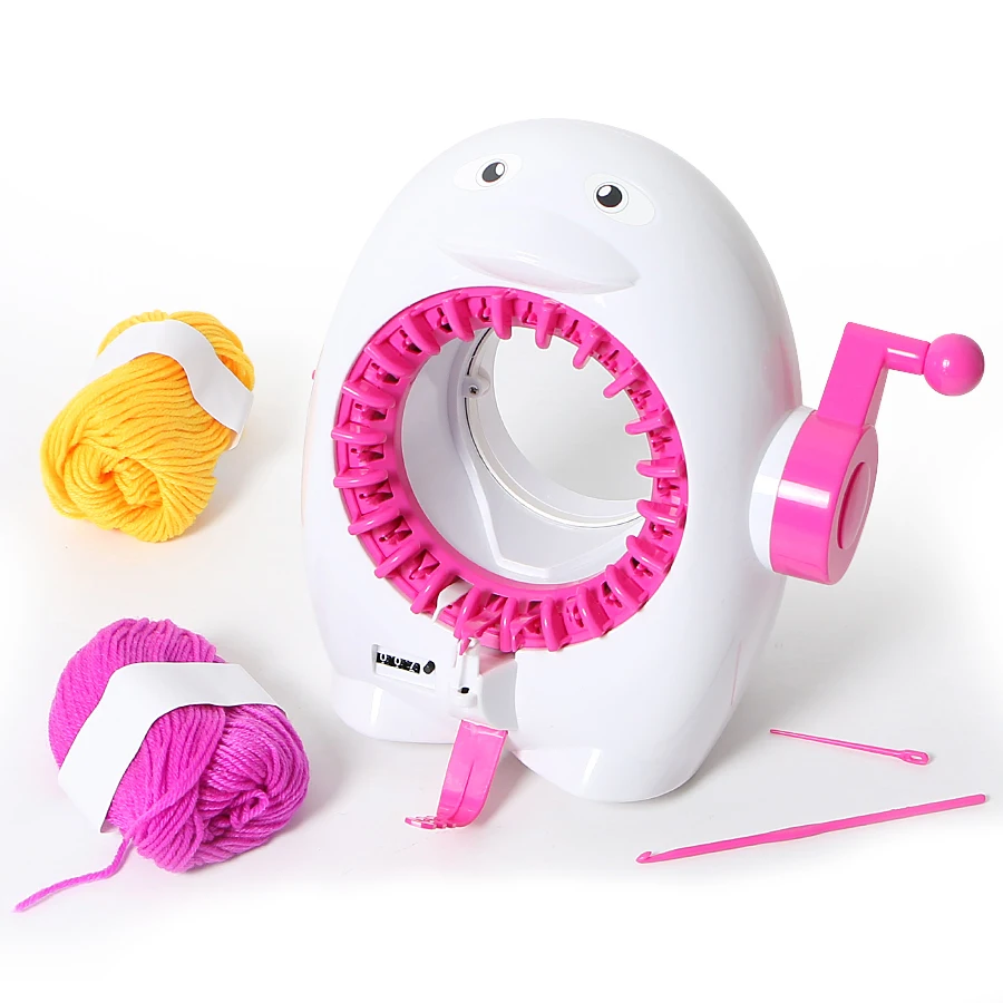 

Knitting Loom Machine Penguin DIY Smart Knitter Toy For Sewing Scarf Hat Knitting Tools Accessory For Girls Kids Children