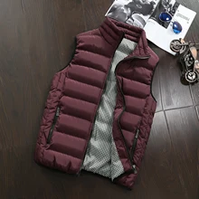 Mens Jacket Sleeveless Vest Winter Fashion Casual Slim Coats Brand font b Clothing b font Cotton