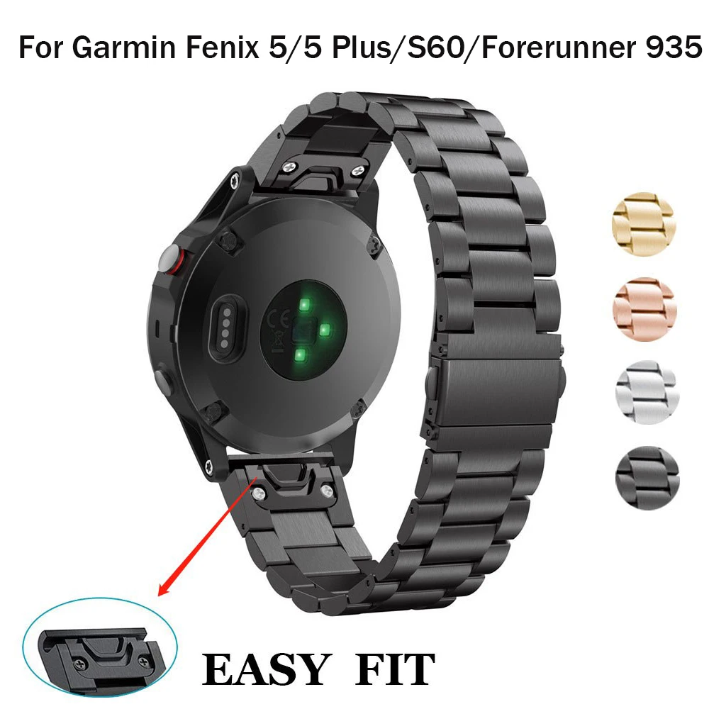 Сменный металлический ремешок для часов Garmin Fenix 6 5 plus браслет из нержавеющей