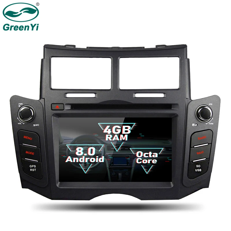 

GreenYi 2 Din Android 8.0 Octa Core Car DVD Player for Toyota YARIS 2005-2011 GPS Navi Multimedia Radio Stereo Head Unit