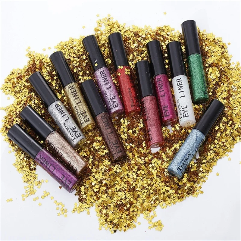 1 Pc Glitter Liquid Eyeliner Professional Makeup Eye Liner Color Pen Shinning White Gold Green Eye Maquiagem Long Lasting 1 Pc Glitter Liquid Eyeliner Professional Makeup Eye Liner Color Pen Shinning White Gold Green Eye Maquiagem Long Lasting