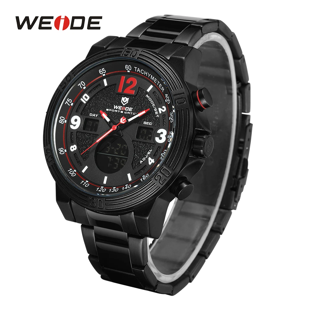 

WEIDE Military Men Sports Watch Auto Date Complete Calendar Week Display Alarm Quartz Wristwatches Relogios Masculinos Drop Ship