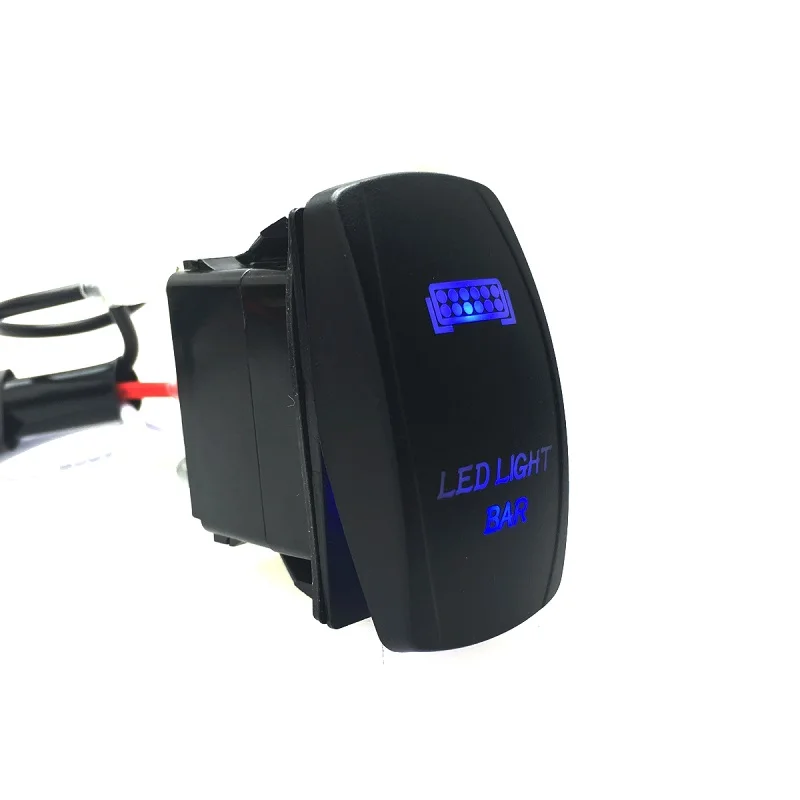 Blue Laser Rocker Switch reverse LED Lights On-Off 5 Pins 12V 20A Fit Ford