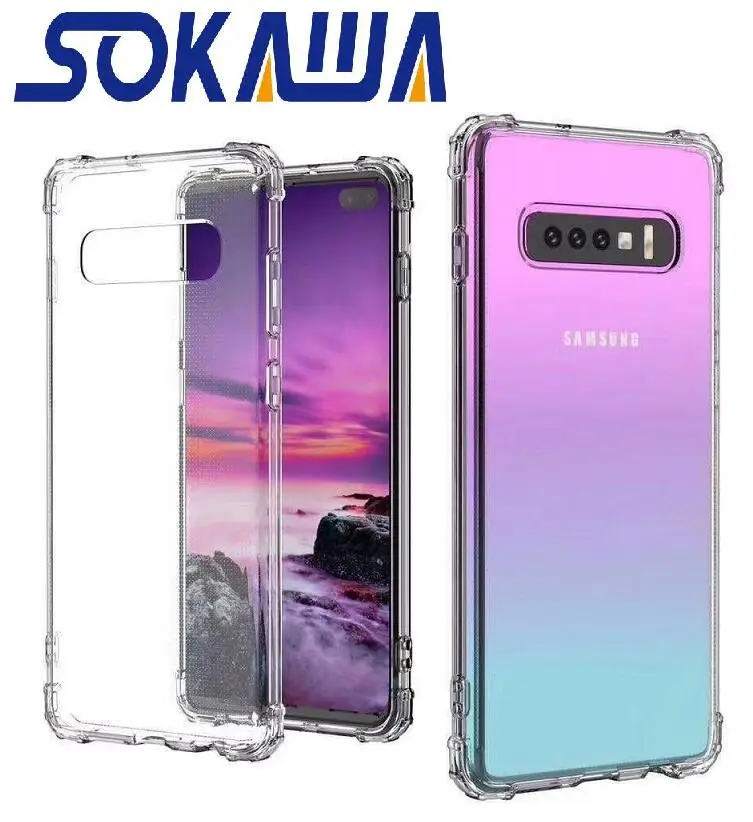 

For Samsung Galaxy S10 Plus S10e Case Transparent Soft TPU Rubber Gel Skin Protection Clear Shell Cover