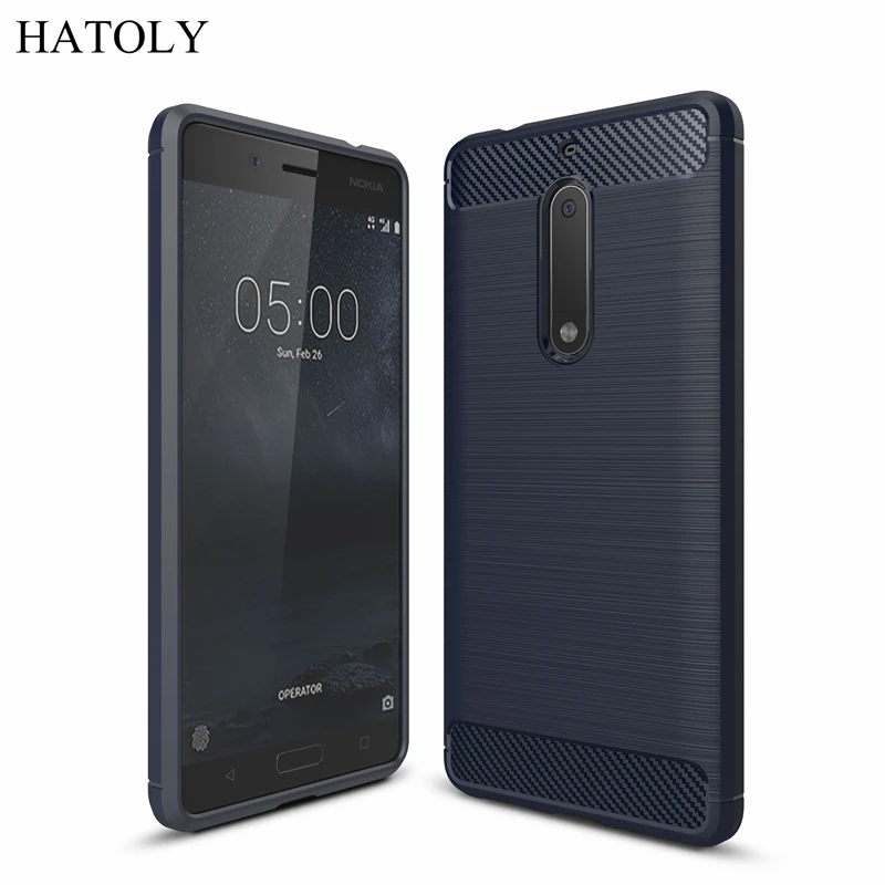 

HATOLY For Capa Nokia 5 Case Anti-knock Soft TPU Brushed Rugger Silicone Hybrid Case For Nokia 5 Fundas For Nokia 5 2017 5.2"(