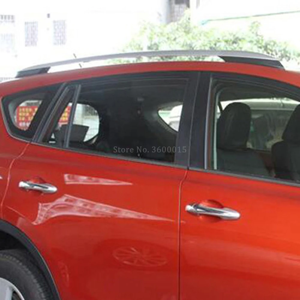 لتويوتا Rav4 Rav 4 2014 2015 2016 2017 الألومنيوم الشظية الجانب القضبان حامل سقفي حامل الحقائب اكسسوارات السيارات 2 قطعة