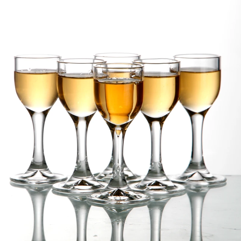 Free shipping manmade wine glass set of 6pcs liquor glass vodka glass chinese white wine 8ml