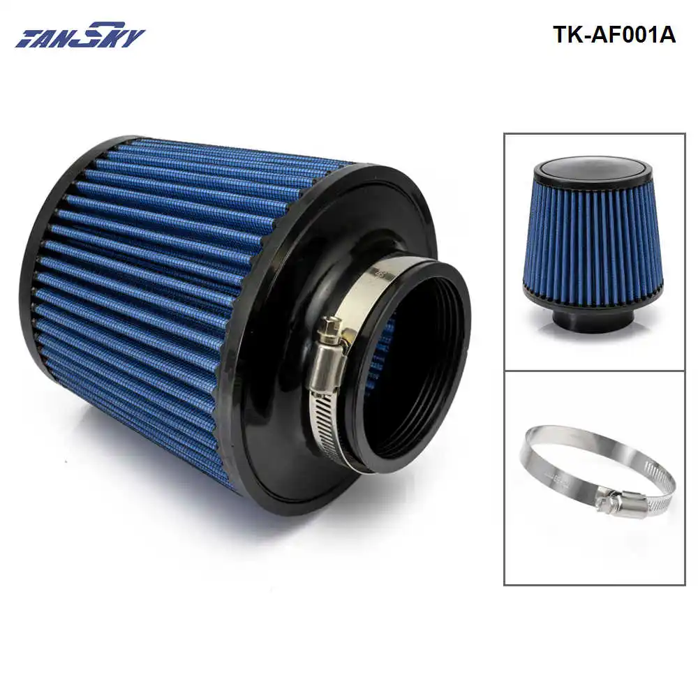 TANSKY Air Filter 3" 76mm Air Intake Filter Height High Flow Cone Cold Air Intake Performance For Cherokee 84-05 TK-AF001A