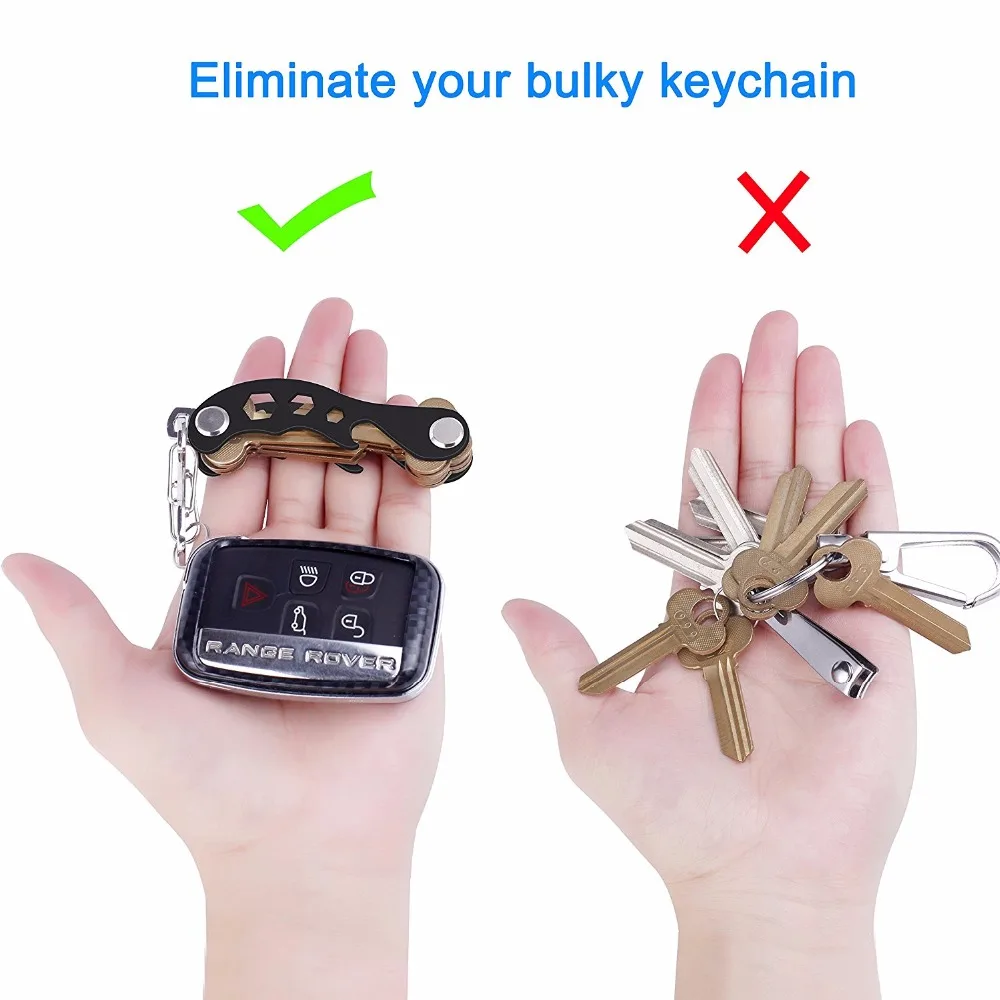 Компактный держатель для ключей, органайзер, умный держатель для ключей, Многофункциональный Карманный ключ, гаджет, умный держатель для ключей с открывалкой для бутылок