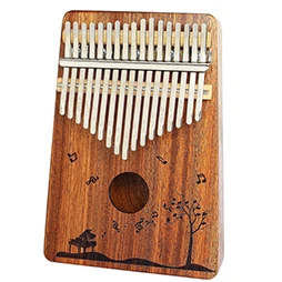 Калимба пианино 17 клавишная клавиатура портативный палец фортепиано мини твердой древесины начинающих самостоятельное обучение музыкальный инструмент дропшиппинг - Цвет: sound of Music
