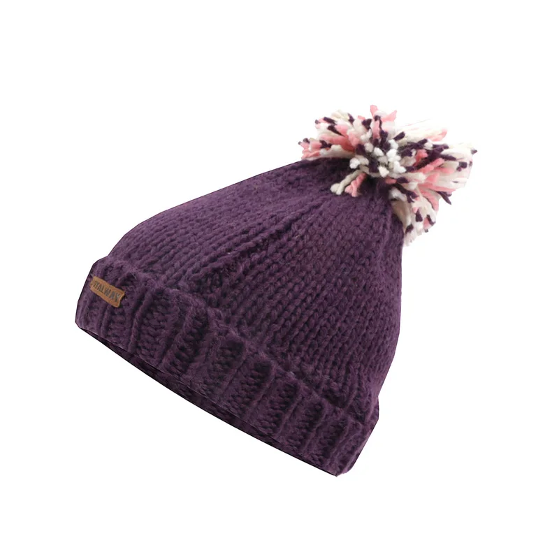 ROYALWAY женская уличная шапка туристическая шляпа зимний туризм теплые вязаные шапки капот Femme# RPCL4551F - Цвет: MJ0071Purple