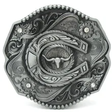 Обувь в ковбойском стиле с пряжкой на ремешке в виде коня и с цветочным принтом в западном стиле