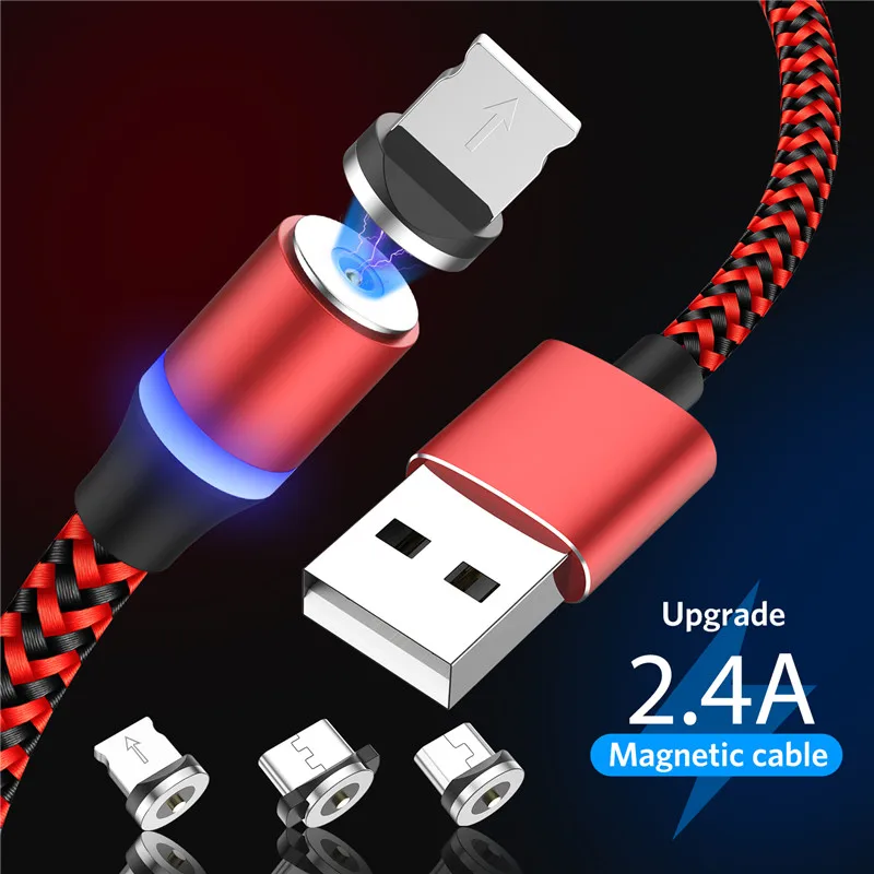 Магнитный кабель светодиодный type C Магнит Micro USB зарядное устройство для samsung S10 S9