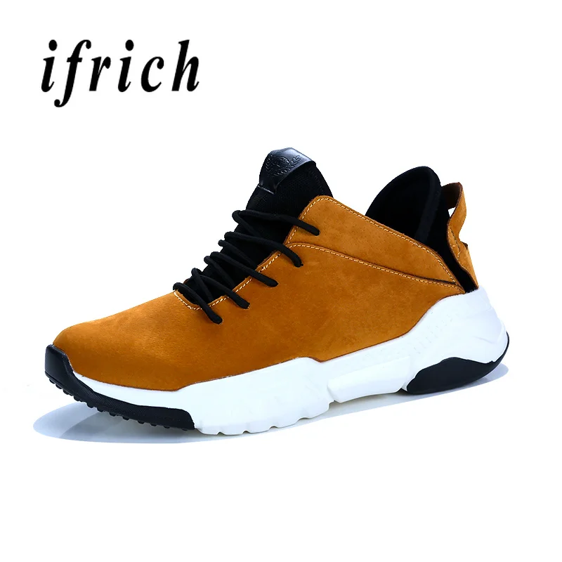 

Ifrich New Casual Brand Men Shoes Yellow Red Men Walking Shoes Wearable Male Fashion Sneakers Comfortable Flats Footwear for Men