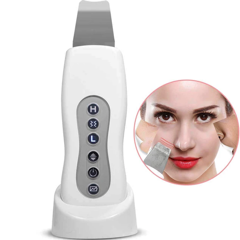 Ultrasonic Face Skin Cleaner Remove Blackhead Acne Face Exfoliator