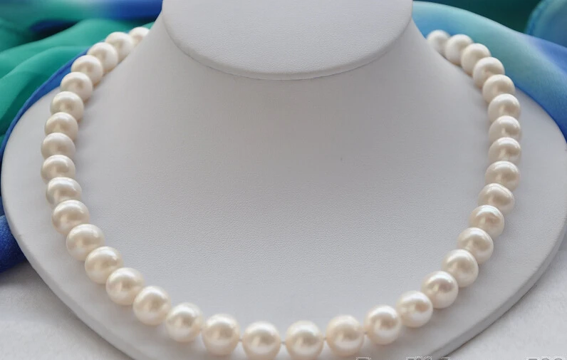 

5826 A++ 17" 12mm ROUND WHITE FRESHWATER PEARL NECKLACE MABE