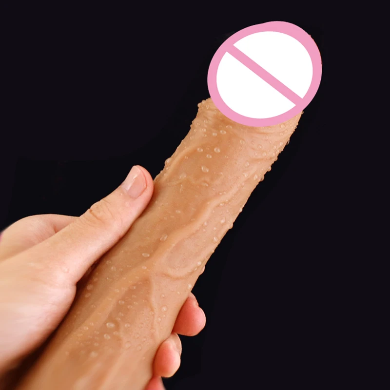 Soft Heating Dildo Vibrator Sex Machine Telescopic Dildo Realistic Big Dick G Spot Massage Artificial Penis Dildos For Women