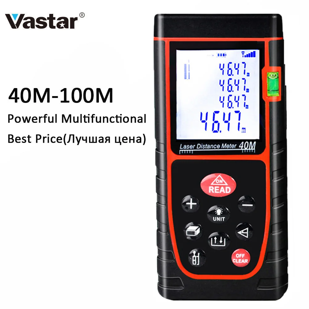 

Vastar Laser Distance Meter 40M 60M 80M 100M Digital Laser Rangefinder Tape Range Finder Build Laser Measure Device Test Tool