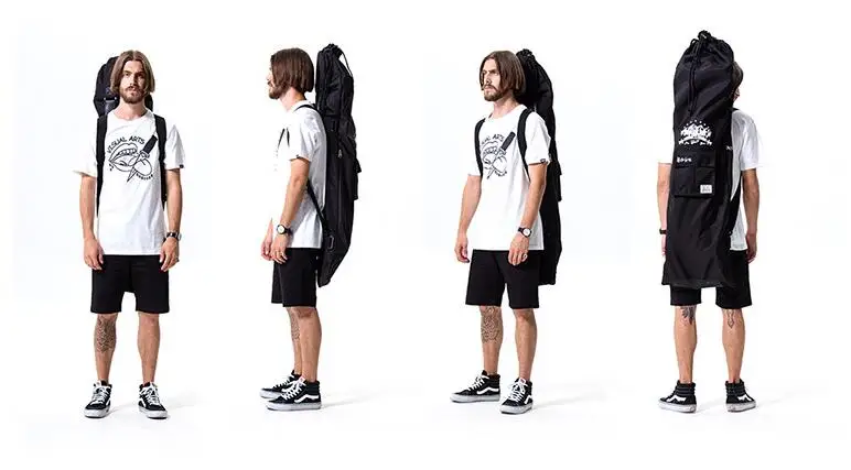 Высокое качество рюкзак для Лонгборда 128x37 см двойной рокер сумка для скейтборда черный танец доска сумка Shouler Drawstring