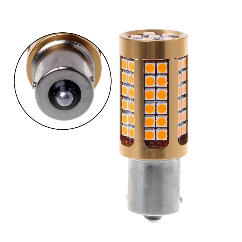 

1pc BAU15S 3030 78SMD Canbus LED Car Turn Signal Light Bulb Amber Yellow 2018