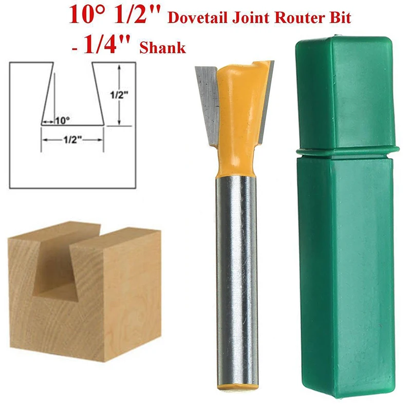Buy 1Pc 1/4'' Shank Carbide Tipped Router Bit 10