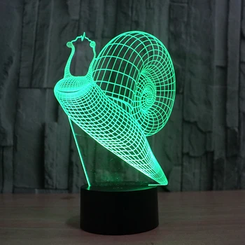 

Cartoon animal 3D snails colorful night 7 changing colors for kids bedroom or festival gifts