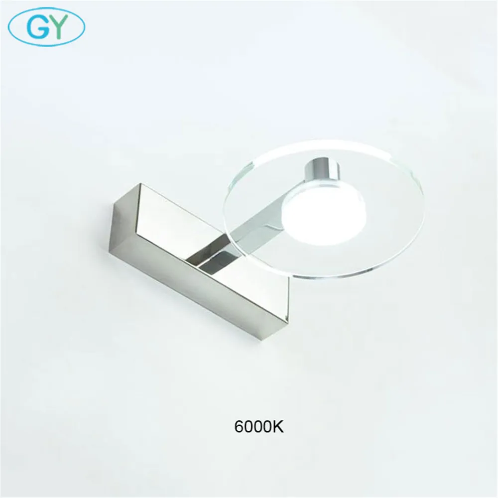 الحديثة 5 W AC 85 V-265 V الألومنيوم LED مرآة الجبهة ضوء LED الحمام واضح الكريستال جدار ضوء الدافئة الأبيض بارد الأبيض الغرور مصباح