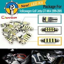 Cawanerl автомобилей 2835 SMD ошибок подкладке светодиодные лампы canbus светодиодные Вышивка Крестом Пакет комплект белый для Фольксваген Гольф Jetta GTI MK4 1999-2005