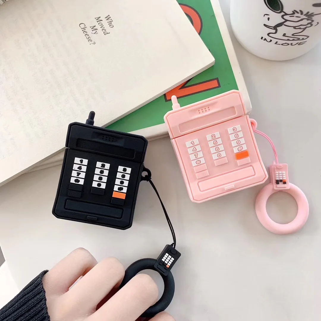 

Wireless Headphone Case For Airpods Apple Case Silicone Keychain Cases For Air Pods Protection Cover Telephone Styel Charger Box