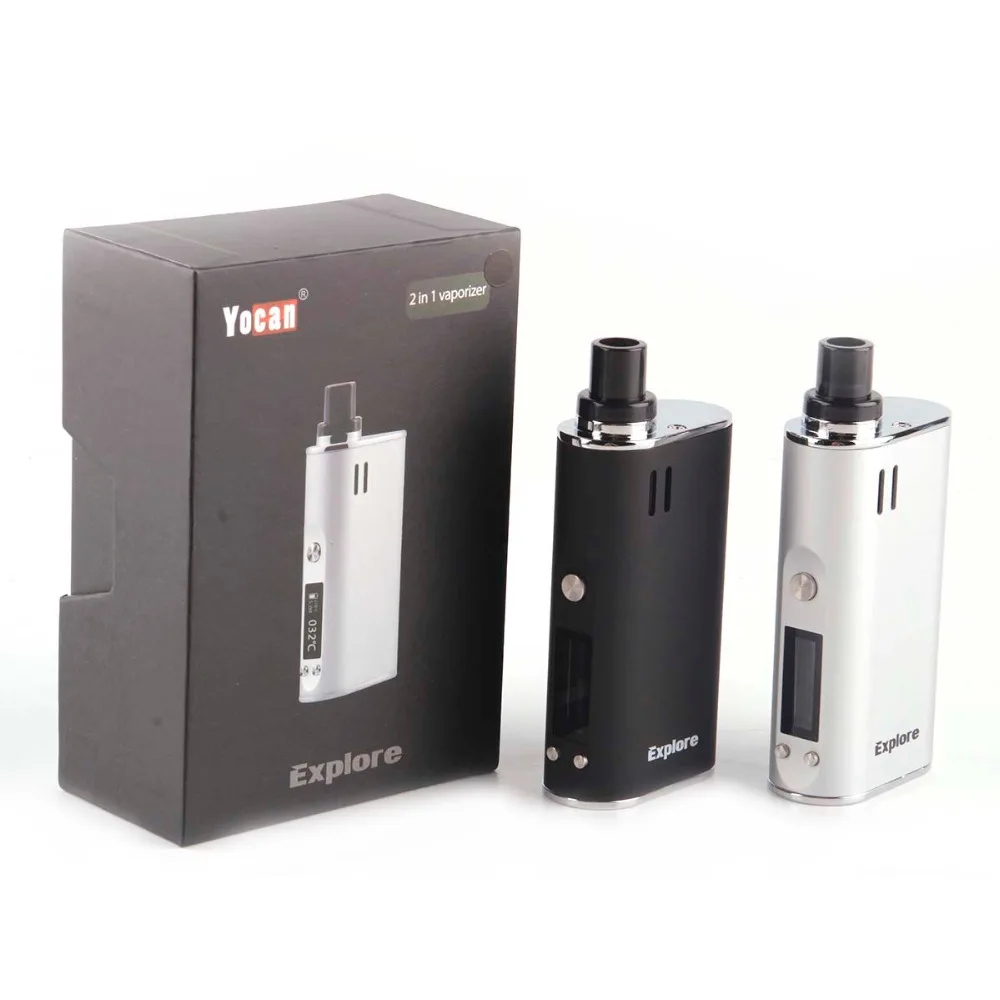 

Explore 2 in 1 Vaporizer mod Kit for wax and dry herb 2600Mah Herbal electronic cigarette kit Vape Hookah